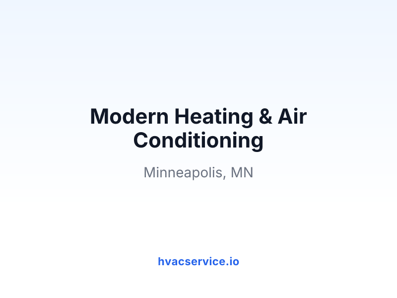 Modern Heating & Air Conditioning