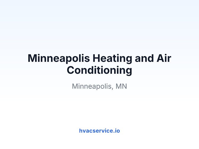 Minneapolis Heating and Air Conditioning