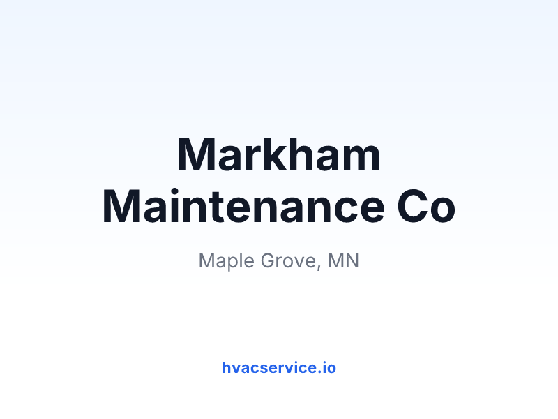 Markham Maintenance Co