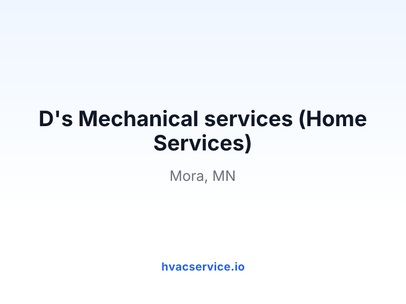 D's Mechanical services (Home Services)