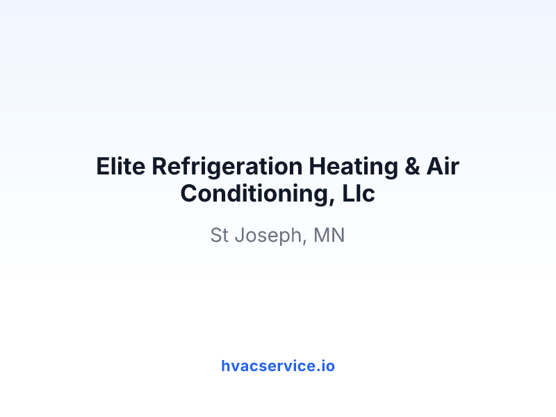 Elite Refrigeration Heating & Air Conditioning, Llc