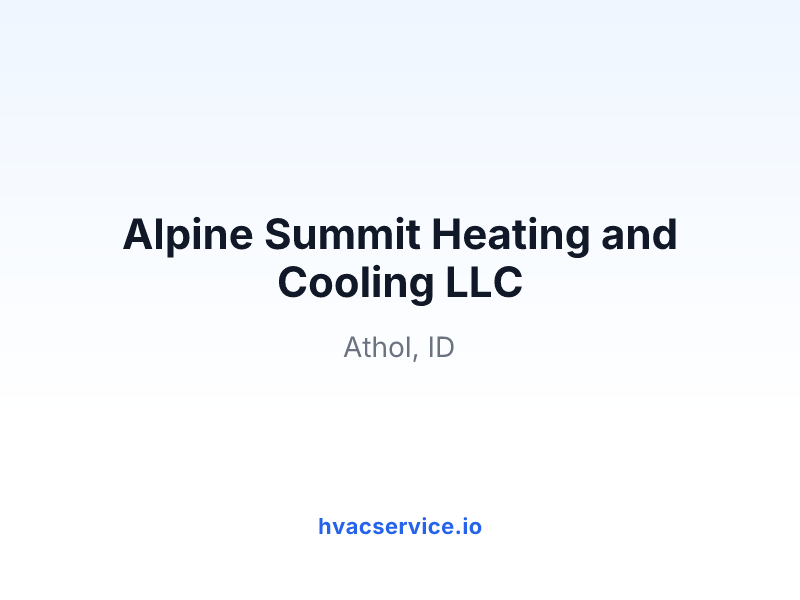 Alpine Summit Heating and Cooling LLC