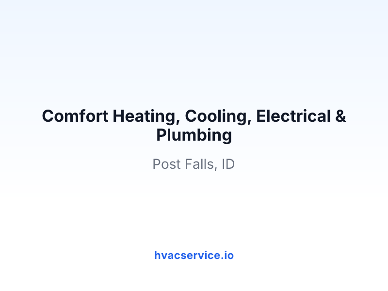 Comfort Heating, Cooling, Electrical & Plumbing
