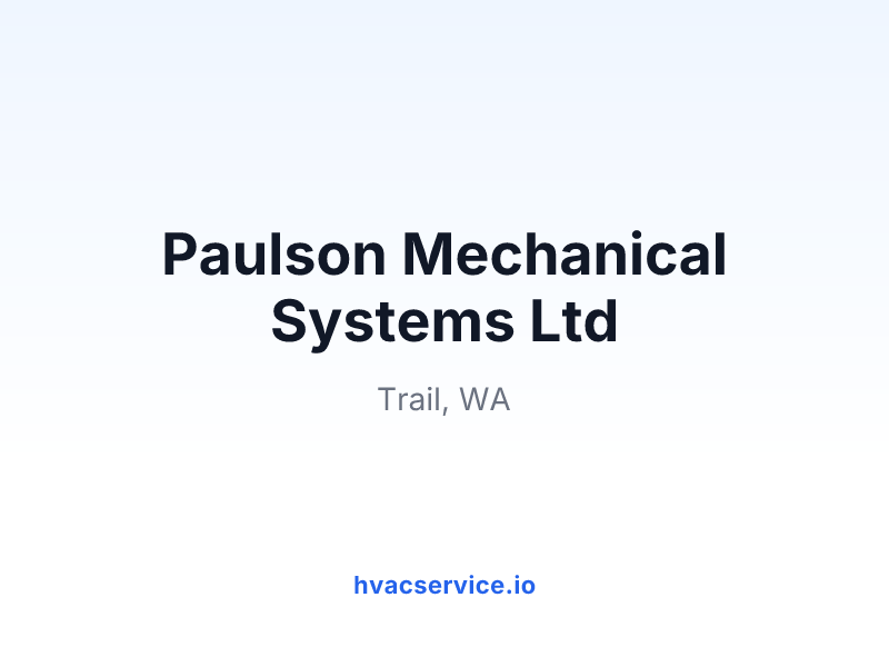 Paulson Mechanical Systems Ltd