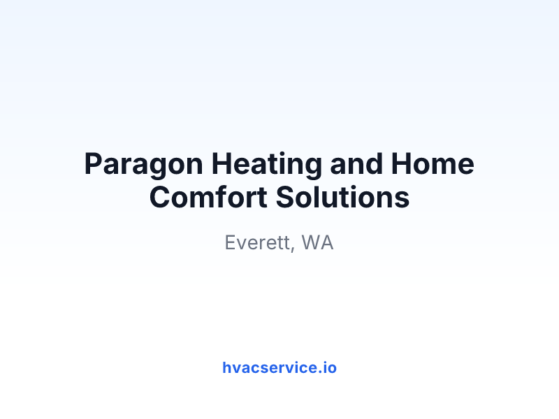 Paragon Heating and Home Comfort Solutions