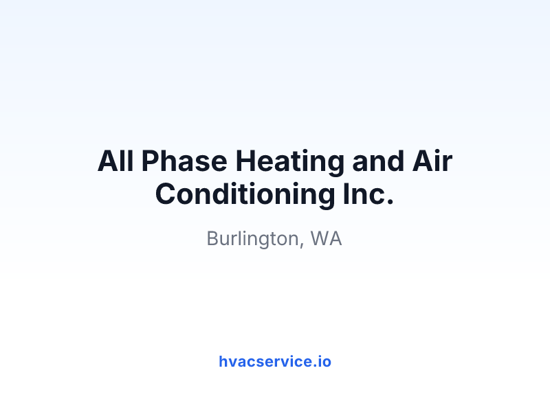 All Phase Heating and Air Conditioning Inc.