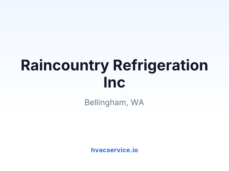 Raincountry Refrigeration Inc