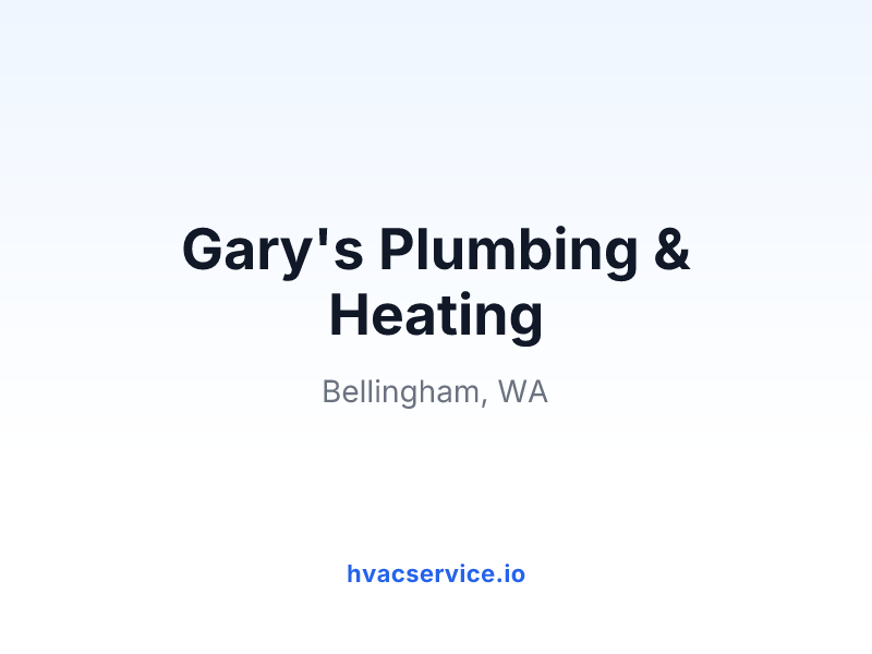 Gary's Plumbing & Heating