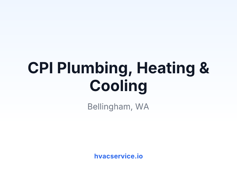 CPI Plumbing, Heating & Cooling