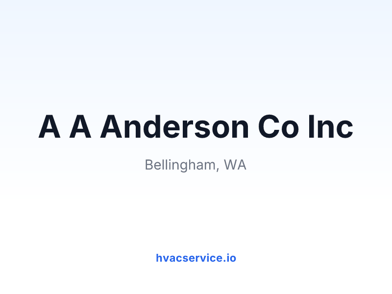 A A Anderson Co Inc