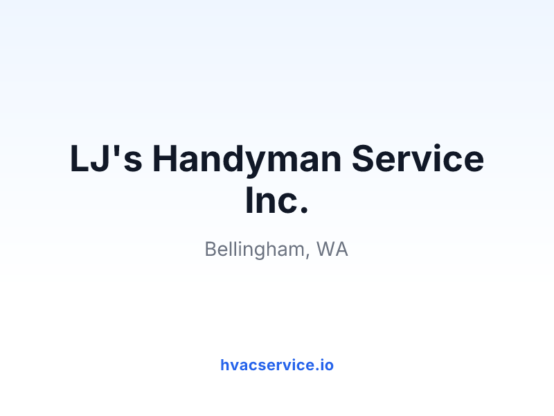 LJ's Handyman Service Inc.