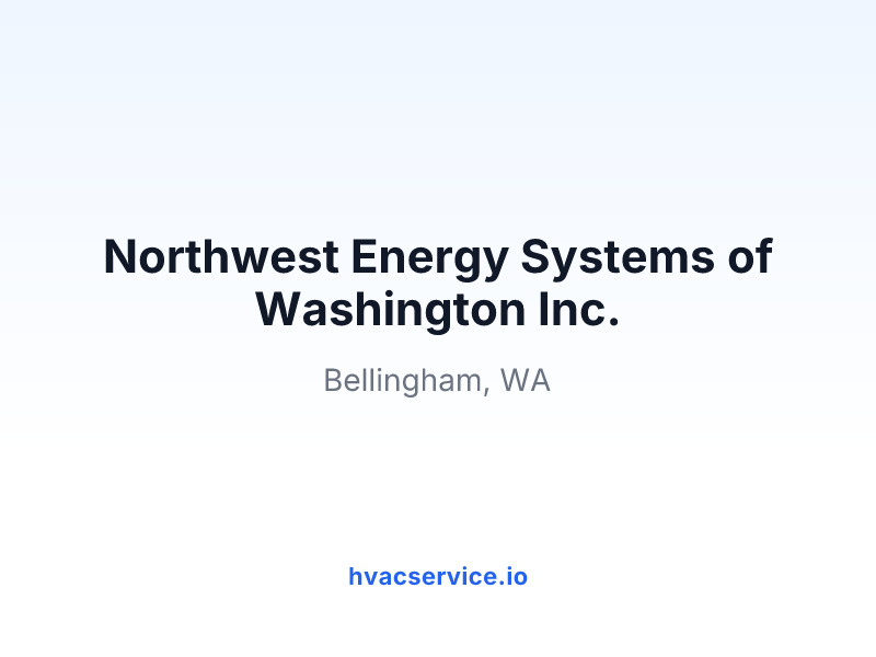 Northwest Energy Systems of Washington Inc.
