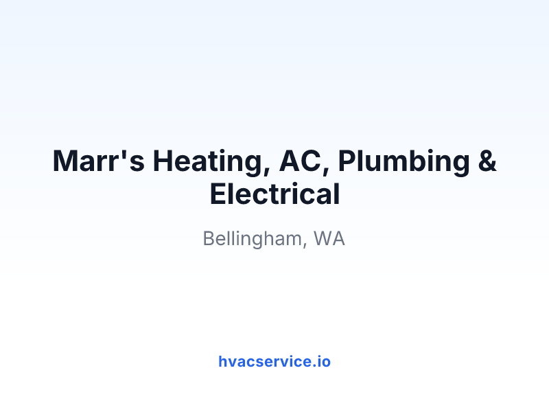 Marr's Heating, AC, Plumbing & Electrical
