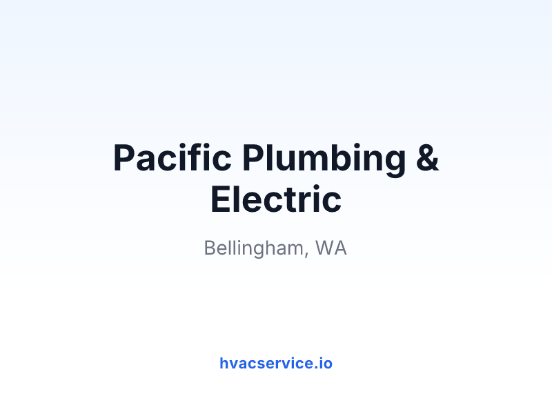 Pacific Plumbing & Electric