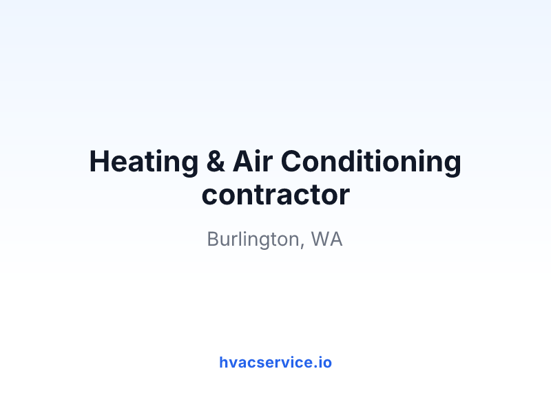 Heating & Air Conditioning contractor