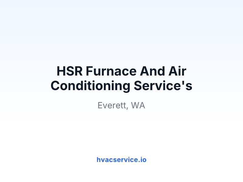 HSR Furnace And Air Conditioning Service's