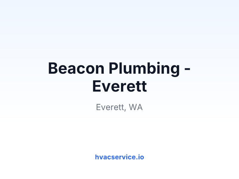 Beacon Plumbing - Everett