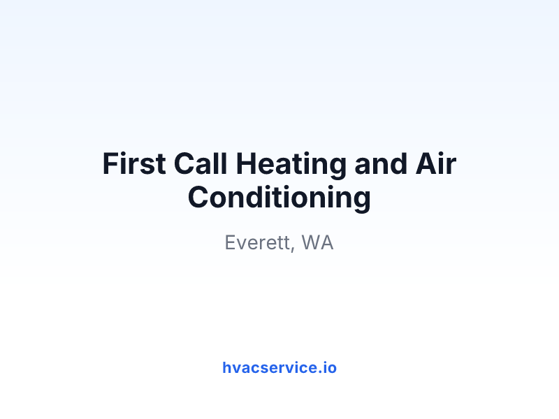 First Call Heating and Air Conditioning