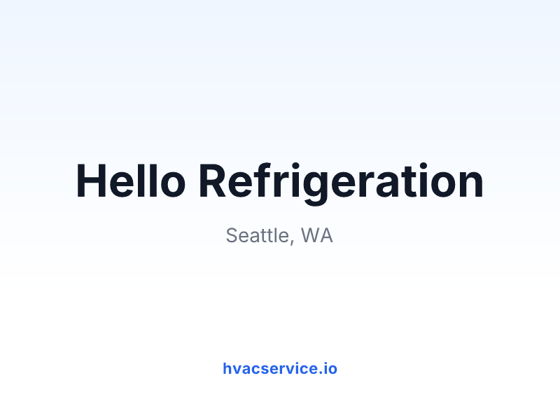 Hello Refrigeration