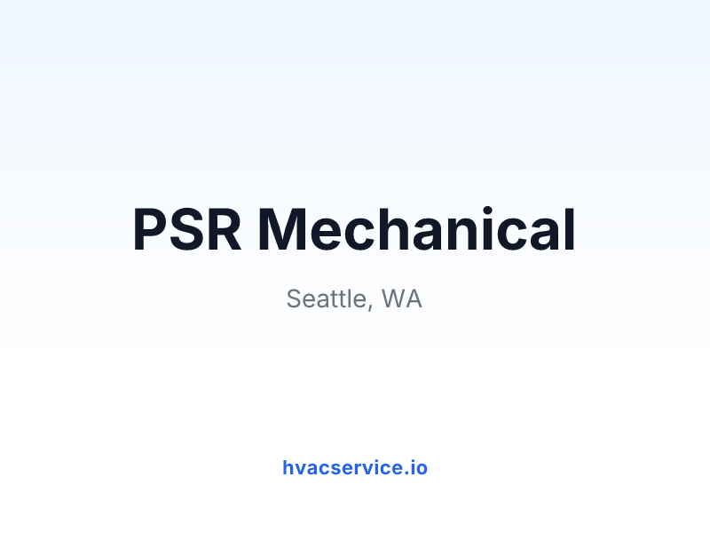 PSR Mechanical