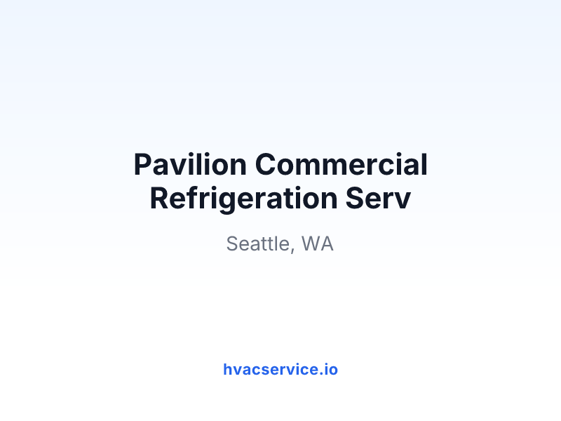 Pavilion Commercial Refrigeration Serv
