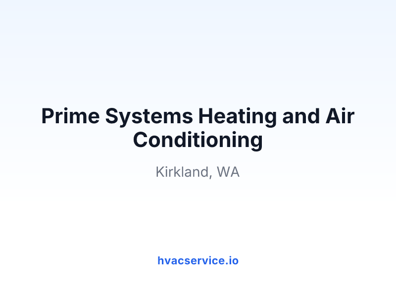 Prime Systems Heating and Air Conditioning