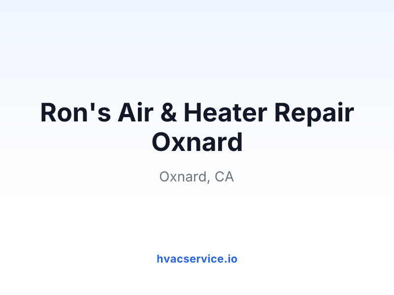 Ron's Air & Heater Repair Oxnard