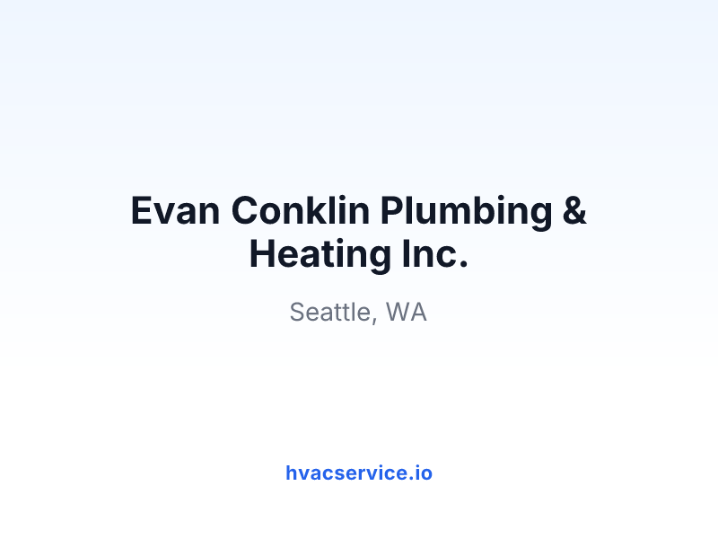 Evan Conklin Plumbing & Heating Inc.