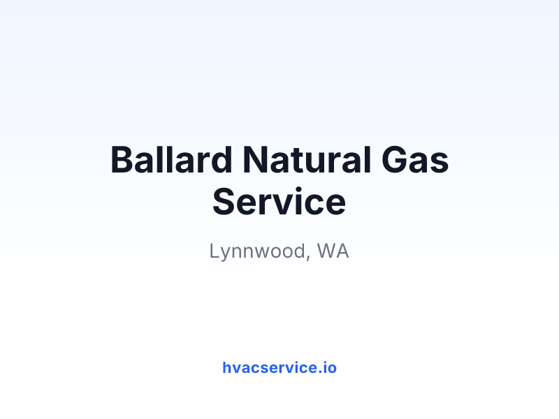Ballard Natural Gas Service