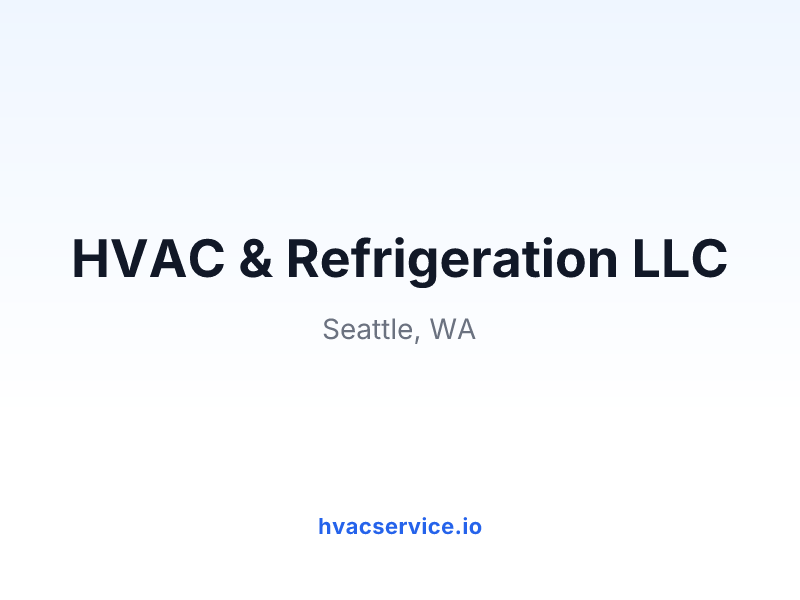 HVAC & Refrigeration LLC