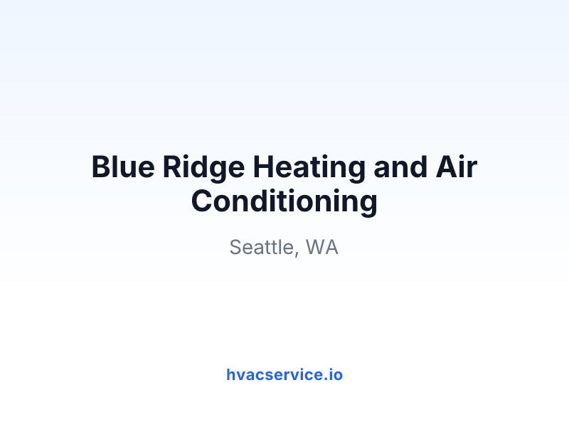 Blue Ridge Heating and Air Conditioning