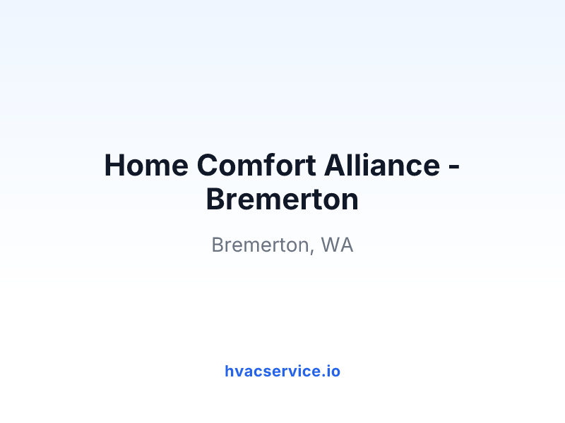 Home Comfort Alliance - Bremerton