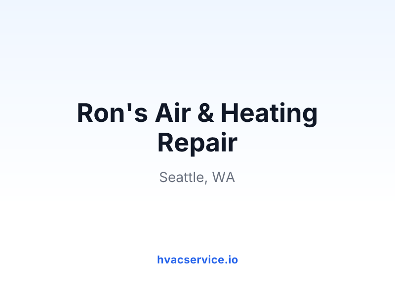 Ron's Air & Heating Repair