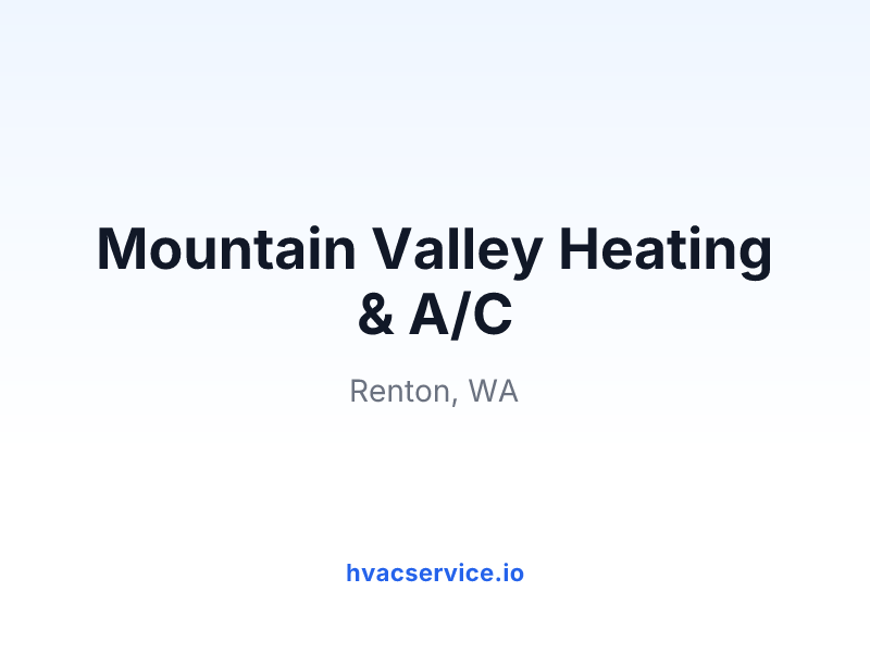 Mountain Valley Heating & A/C