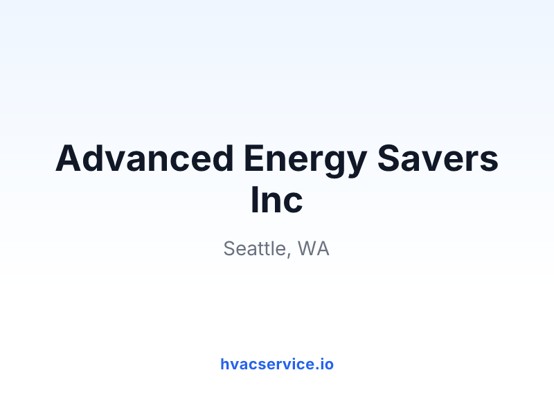 Advanced Energy Savers Inc