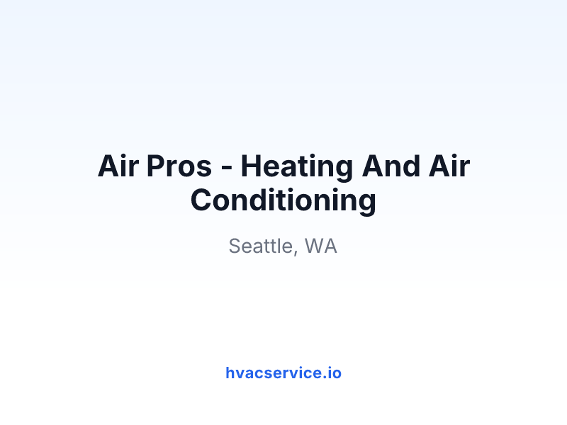 Air Pros - Heating And Air Conditioning