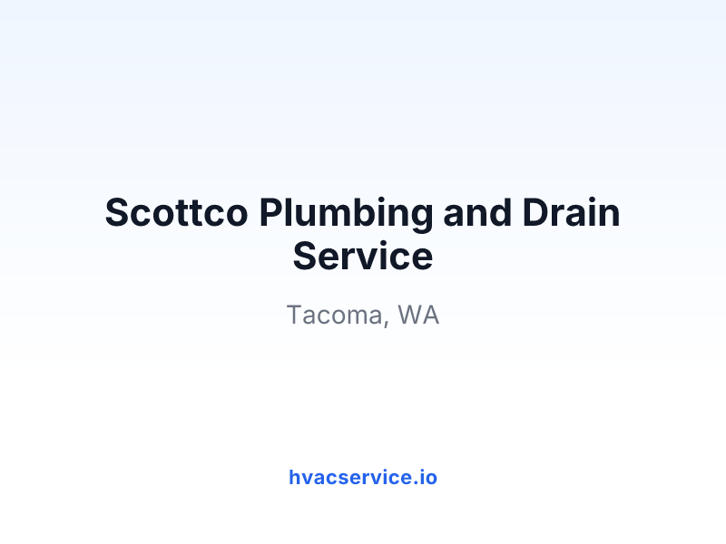 Scottco Plumbing and Drain Service