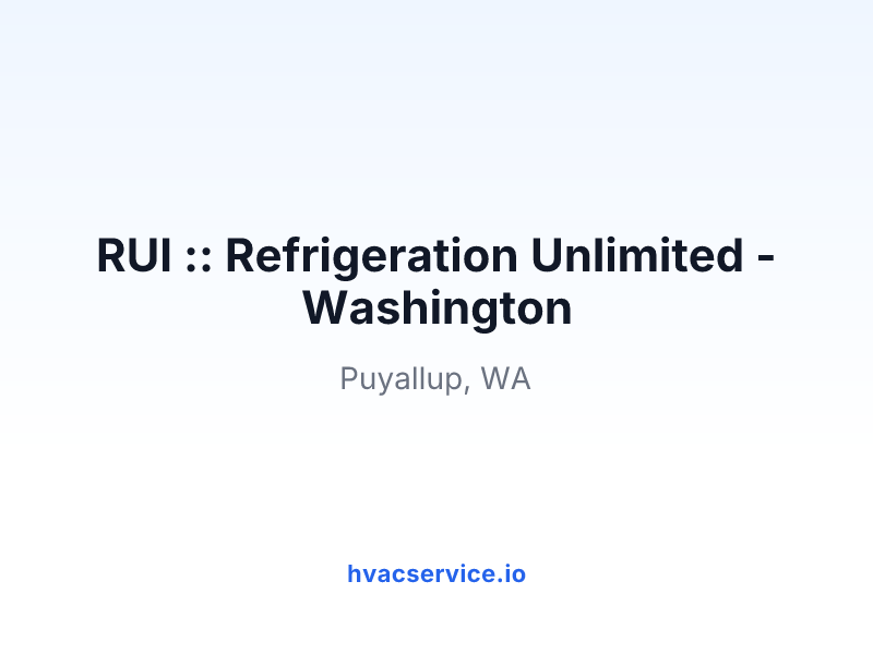 RUI :: Refrigeration Unlimited - Washington