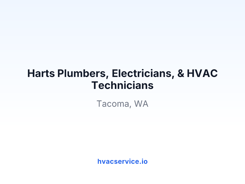 Harts Plumbers, Electricians, & HVAC Technicians
