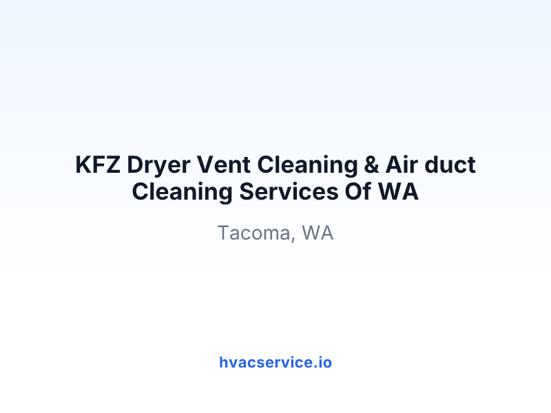 KFZ Dryer Vent Cleaning & Air duct Cleaning Services Of WA