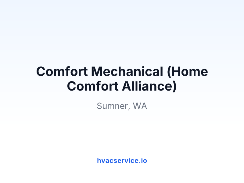 Comfort Mechanical (Home Comfort Alliance)