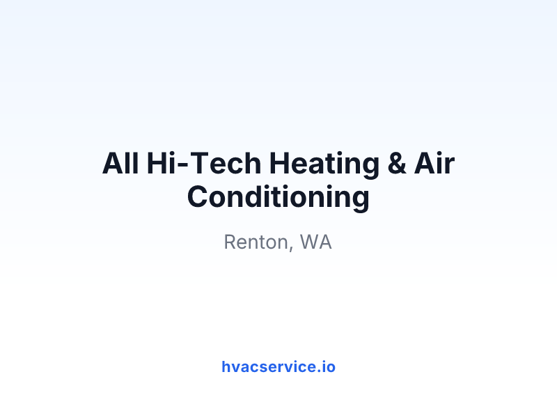 All Hi-Tech Heating & Air Conditioning
