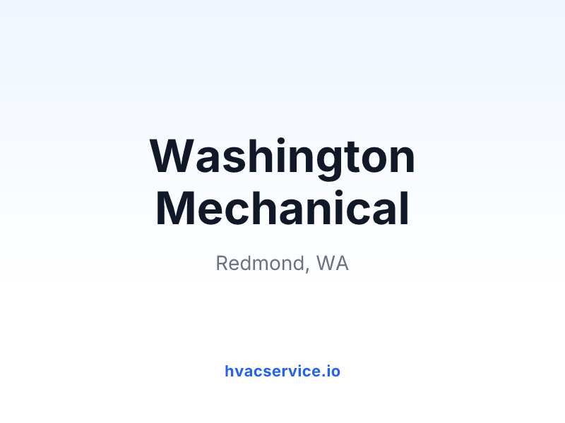 Washington Mechanical