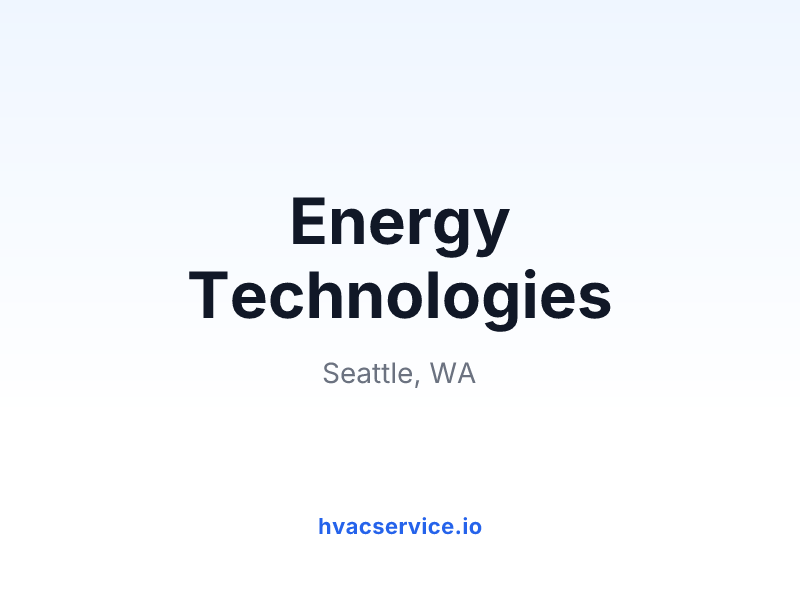 Energy Technologies