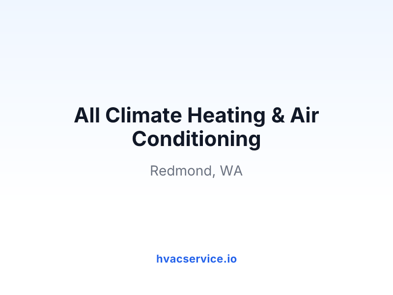 All Climate Heating & Air Conditioning