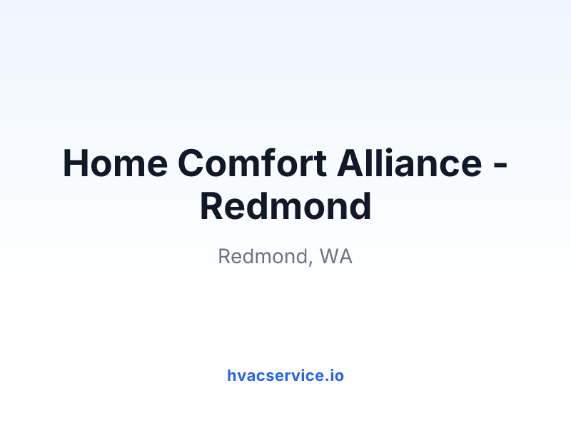 Home Comfort Alliance - Redmond