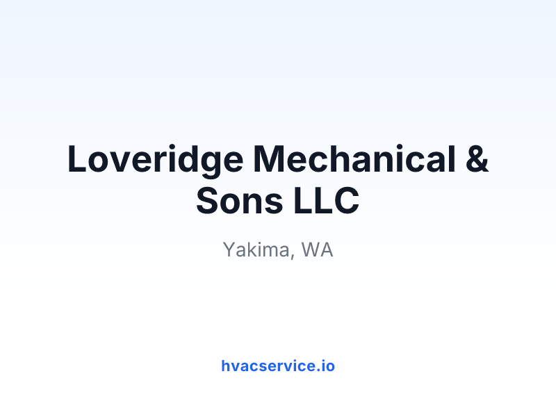 Loveridge Mechanical & Sons LLC