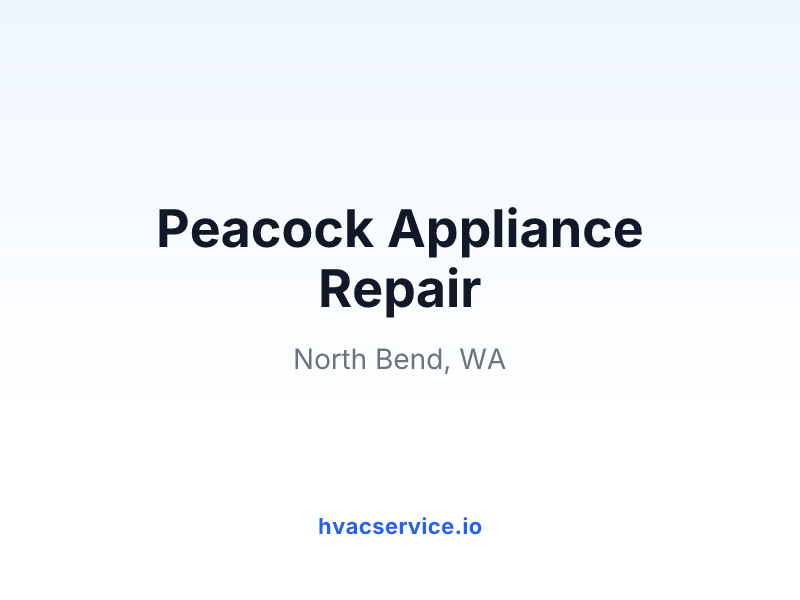 Peacock Appliance Repair
