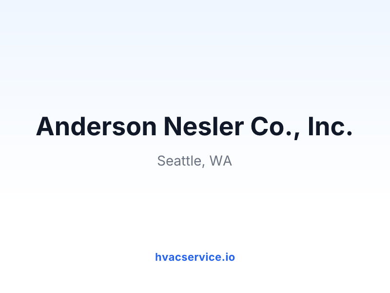 Anderson Nesler Co., Inc.