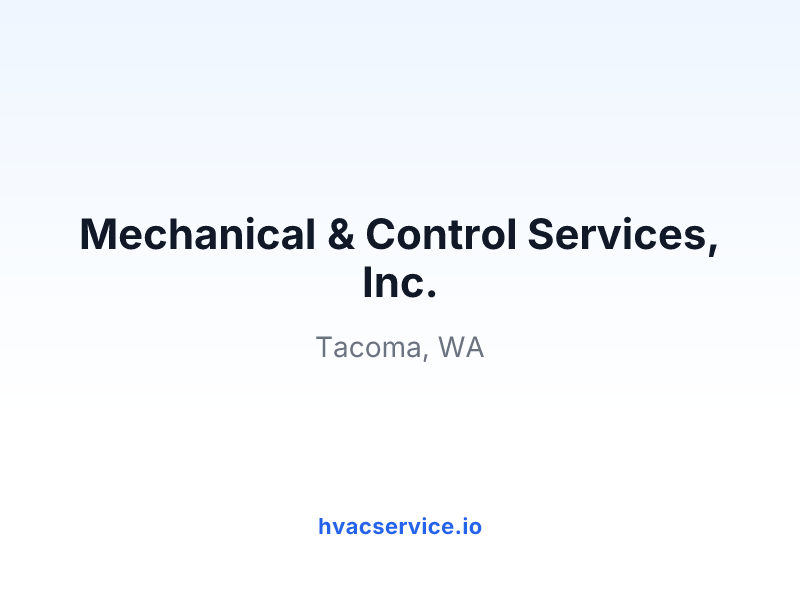 Mechanical & Control Services, Inc.